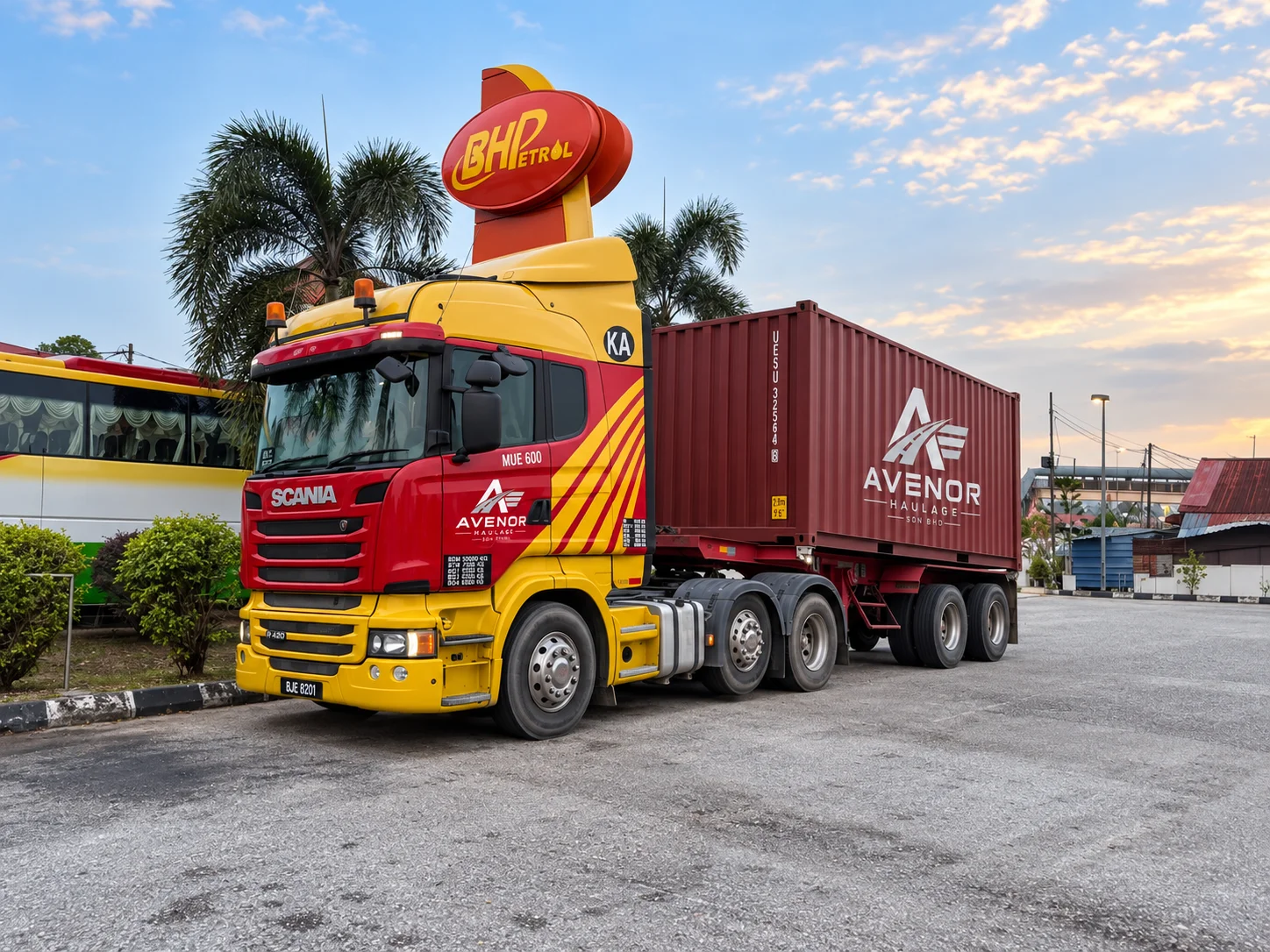 Edited Avenor container haulage photograph.